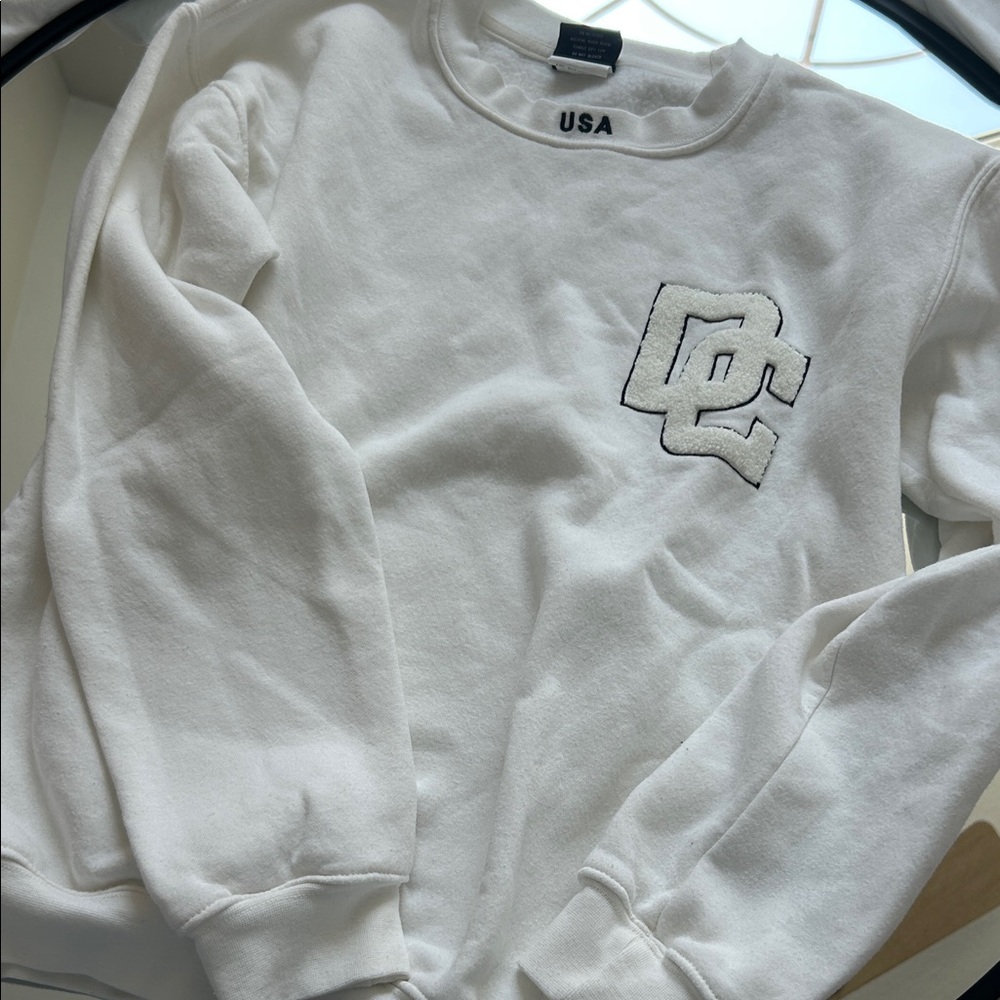 DC Women's Classic White Crewneck Sweater